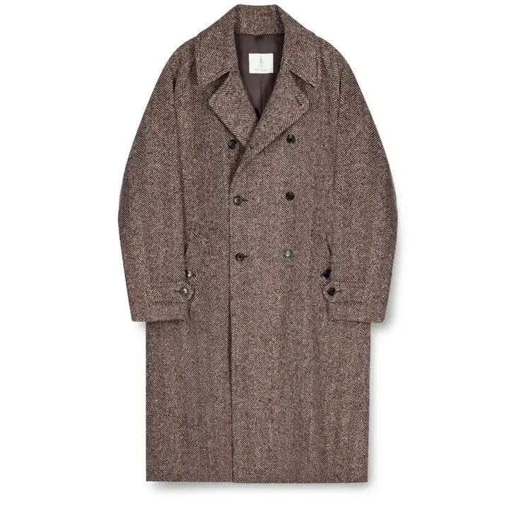 [BUNJANG] Muddlab x PINEZZA Donegal Double Coat / 멋랩xPINEZZA 래글런 도네갈 더블 코트 M