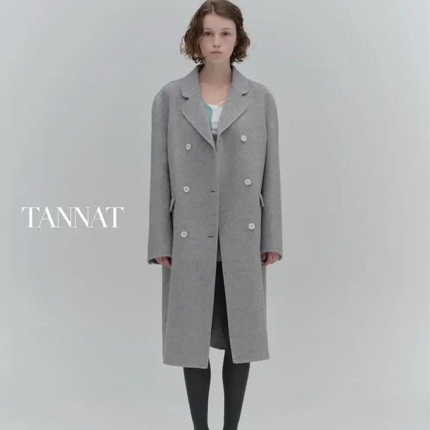 [BUNJANG] TANNAT Duvet Long Coat Gray / 타낫 듀벳 롱 코트 그레이 새상품