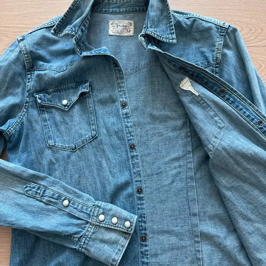 [BUNJANG] Polo Ralph Lauren Denim Western Shirt M / 폴로 랄프로렌 데님 웨스턴 셔츠 M