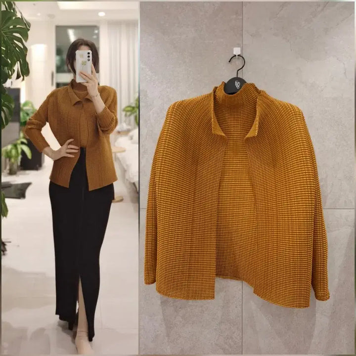 [BUNJANG] Issey Miyake Pleats Please Wooly Top and Cardigan Set / 이세이미야케 울리 탑 가디건 세트 플리츠플리즈