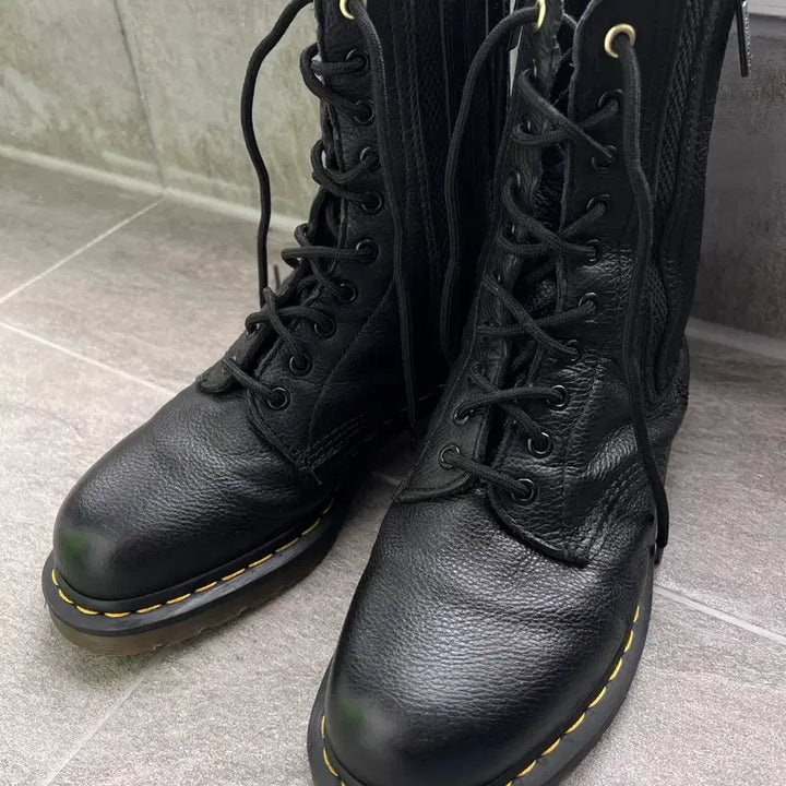 [BUNJANG] Yohji Yamamoto x Dr. Martens Leather Boots / 요지야마모토 X 닥터마틴 부츠 1490 Double zip