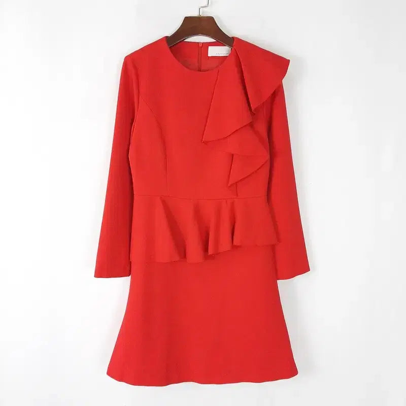 [BUNJANG] Renny Ron Frill Point Dress 44 / 레니본 프릴포인트 원피스 44