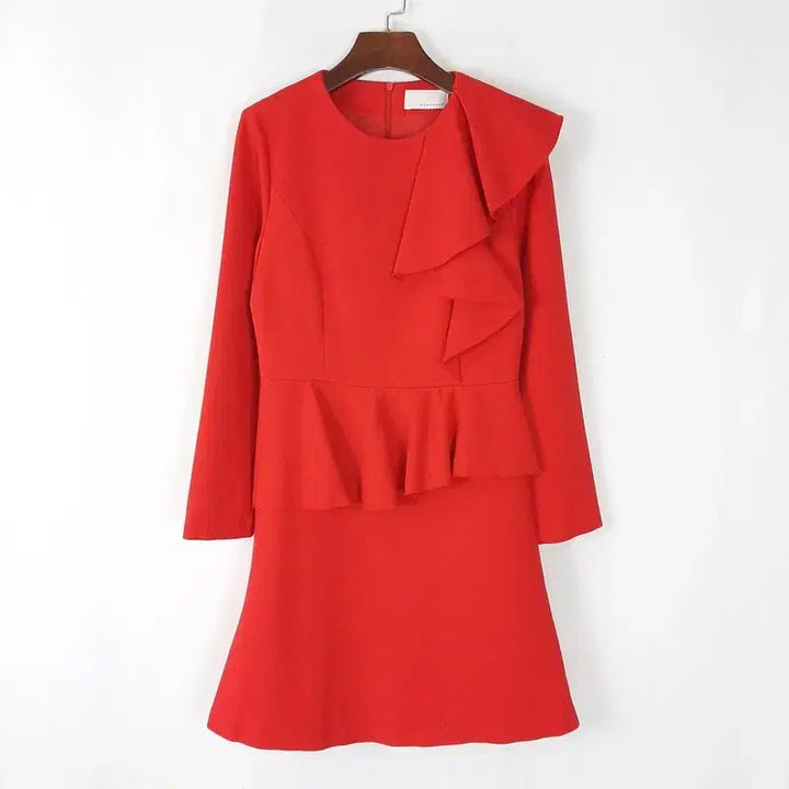 [BUNJANG] Renny Ron Frill Point Dress 44 / 레니본 프릴포인트 원피스 44