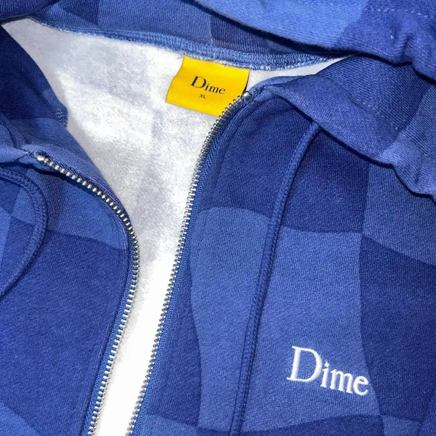 [BUNJANG] Dime Checkmate Hoodie Zip-up / Dime checkmate 다임 체크메이트 후드집업