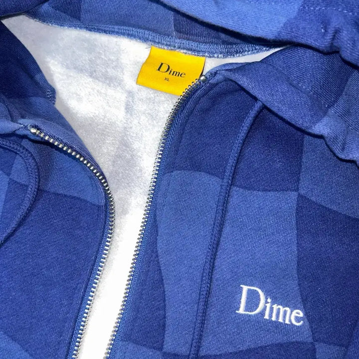 [BUNJANG] Dime Checkmate Hoodie Zip-up / Dime checkmate 다임 체크메이트 후드집업