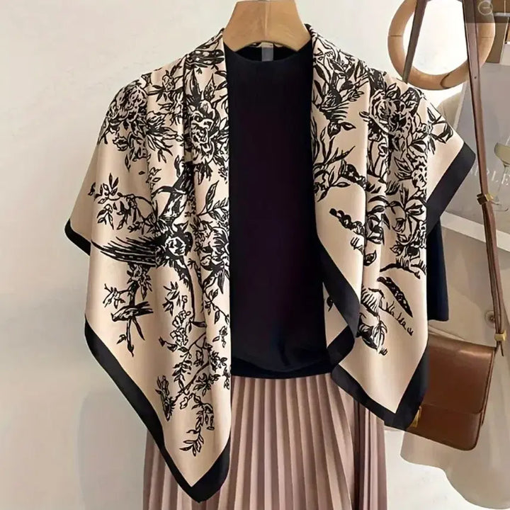 [BUNJANG] Floral Pattern Scarf / 플라워 패턴 스카프 (새상품)