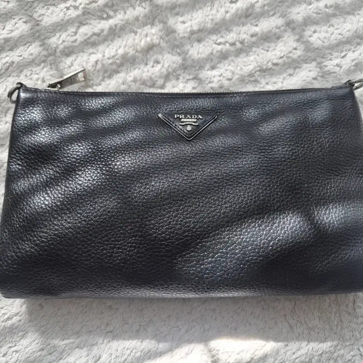 [BUNJANG] Prada Black Clutch (Crossbody) / 상태A+) 100%정품 프라다 블랙 클러치(크로스백 가능)