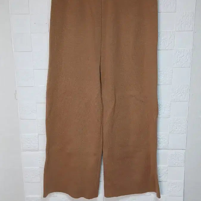 [BUNJANG] Brown Knit Wide Pants / 새상품)브라운 니트 와이드 팬츠ㅡ프리