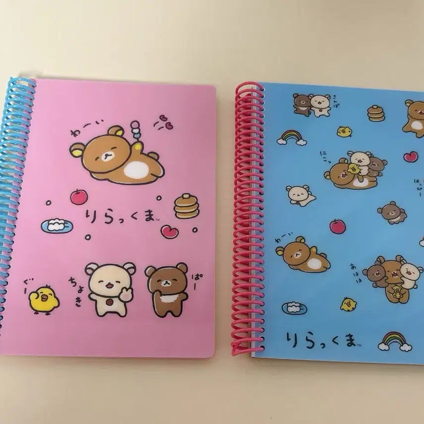 [BUNJANG] San-X Rilakkuma Yuruyuru Photococa Spring Notebook / 산엑스 리락쿠마 유류유류 포카포카 스프링 노트 (핑크/블루)