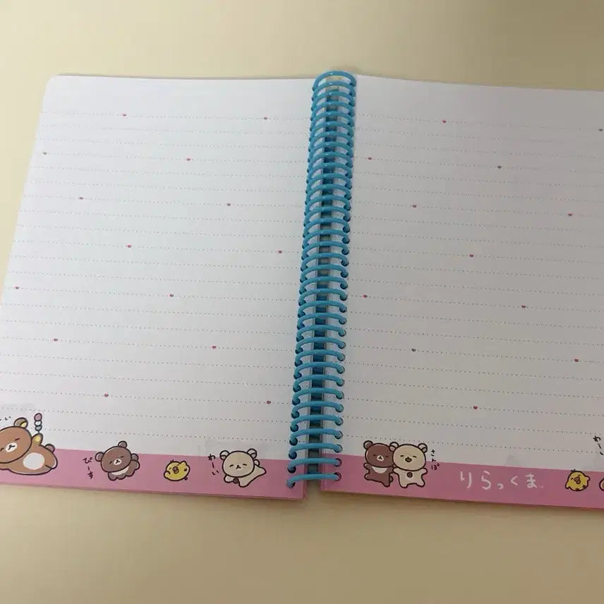 [BUNJANG] San-X Rilakkuma Yuruyuru Photococa Spring Notebook / 산엑스 리락쿠마 유류유류 포카포카 스프링 노트 (핑크/블루)