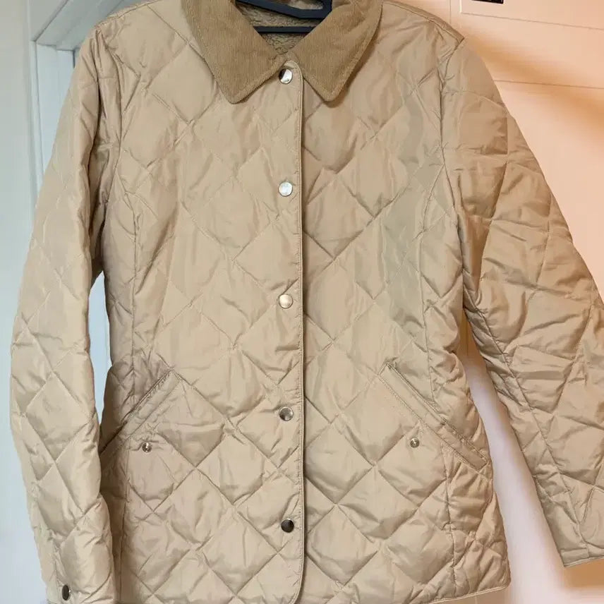 [BUNJANG] Beige Quilted Jacket Lightweight Padding / 베이지 퀼팅 자켓 봄자켓 경량패딩
