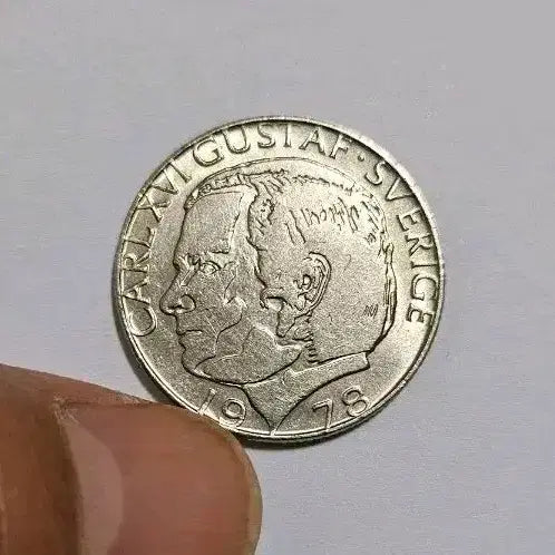 [BUNJANG] Sweden 1978 1 Krona Coin / 스웨덴 1978년 1크로나 칼 구스타프 동전(외국주화)27