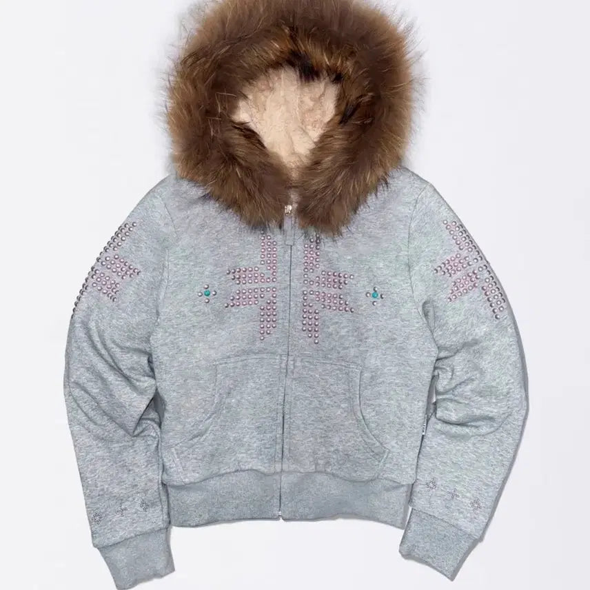 [BUNJANG] Sculptor Fur Hooded Zip-up / 스컬프터 퍼 fur trimming 후드집업 s