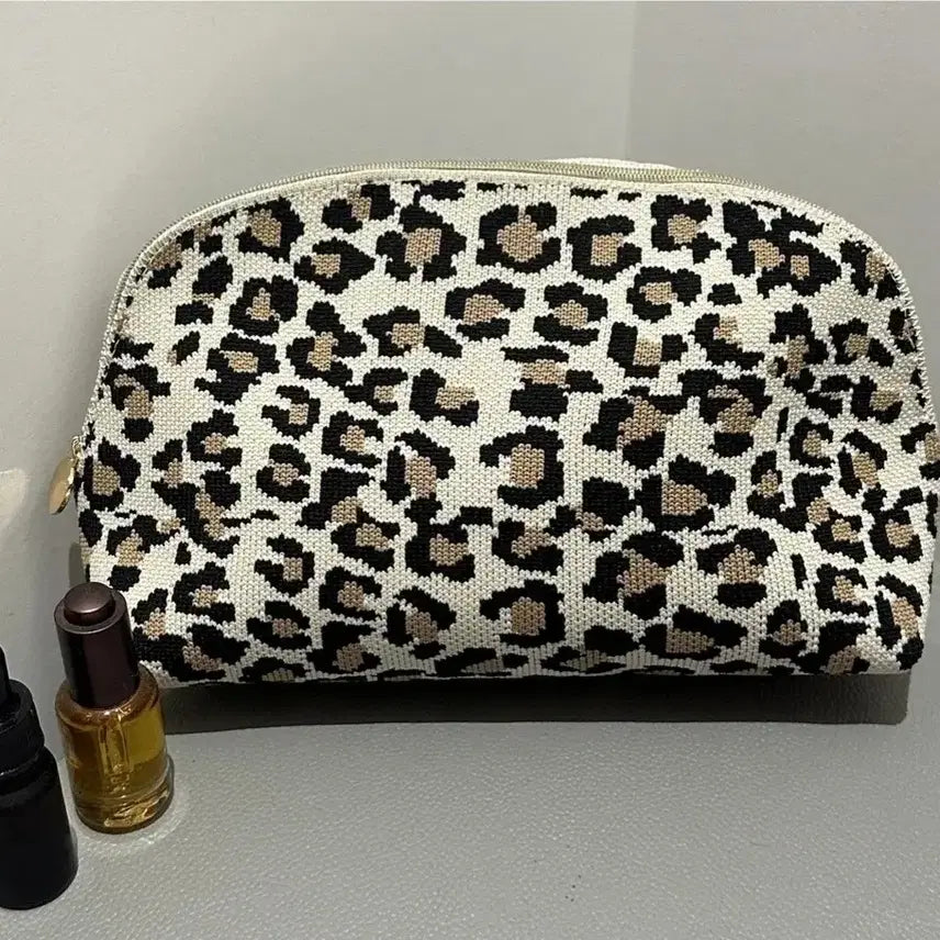 [BUNJANG] Leopard Pattern Cosmetic Pouch / 레오파드 패턴 코스메틱 파우치(새상품)