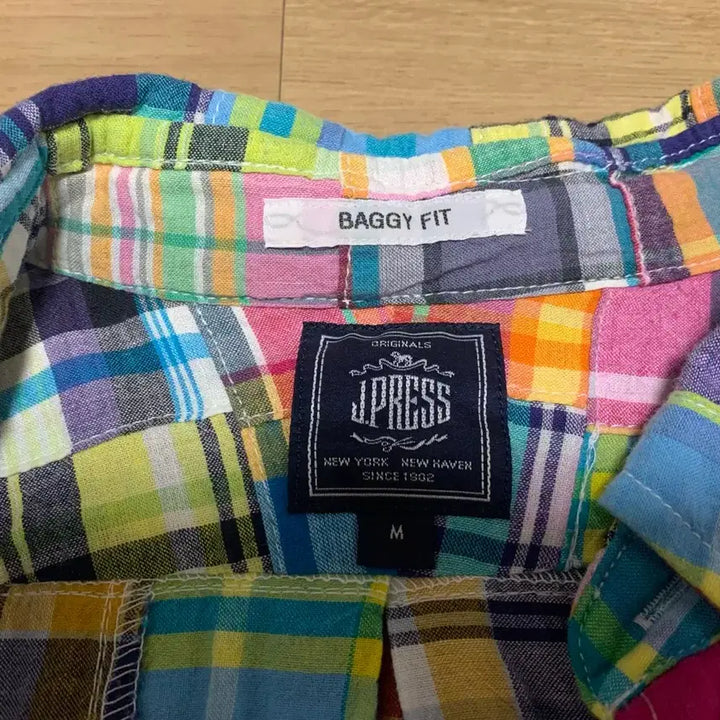 [BUNJANG] J.Press Madras Patchwork Relaxed Fit Shirt / J.press Bd 마드라스 패치워크 배기핏 셔츠 M사이즈