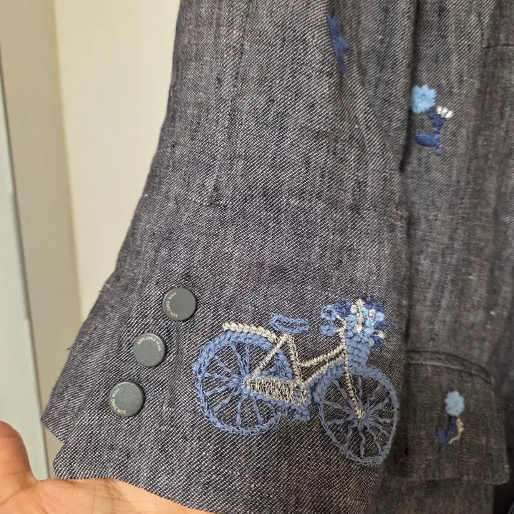 [BUNJANG] Son Jung Wan Linen Embroidered Jacket / 손정완 자수 린넨쟈켓
