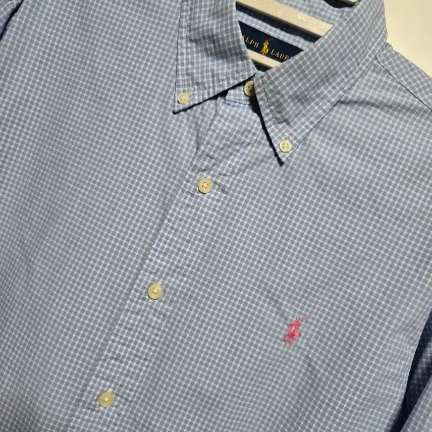 [BUNJANG] Polo Ralph Lauren Gingham Check Shirt (Size M) / 폴로 랄프로렌 정품 깅엄체크 셔츠(M사이즈)