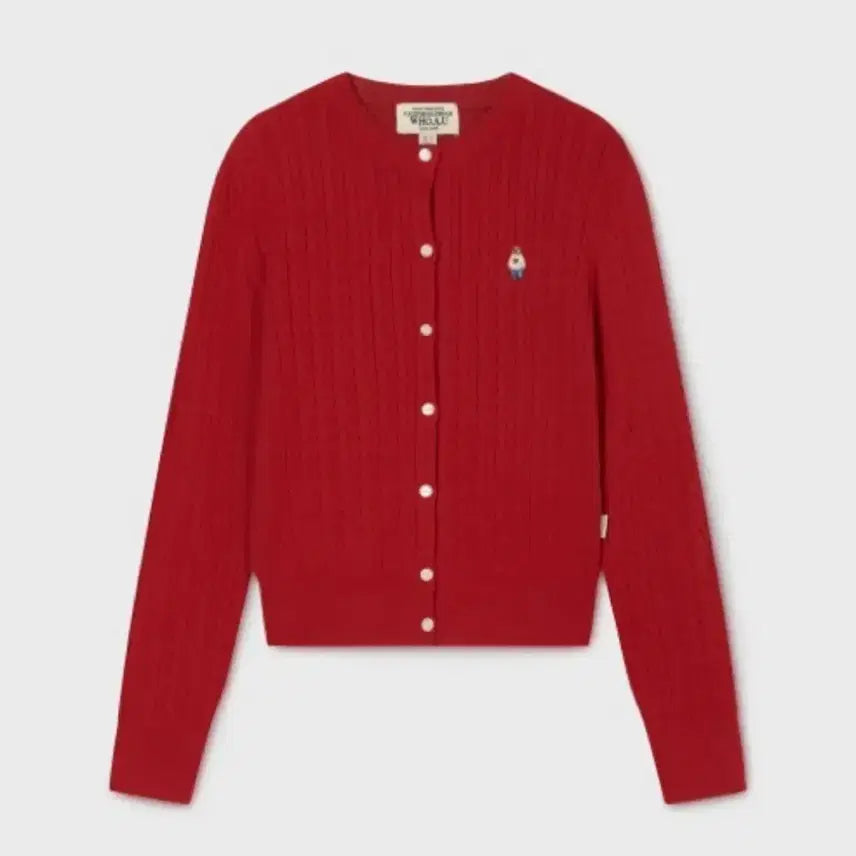 [BUNJANG] Who.A.U Cable Cardigan Red / 후아유 케이블 가디건 레드