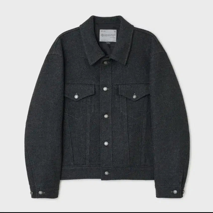[BUNJANG] Vellie City Wool Trucker Jacket Mélange Grey / 벨리에 시티울트러커자켓 멜란지그레이
