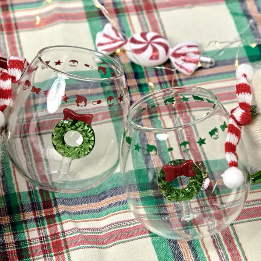 [BUNJANG] Dancomma Detective Conan Christmas Glass / 댄꼼마 명탐정코난 크리스마스 유리잔