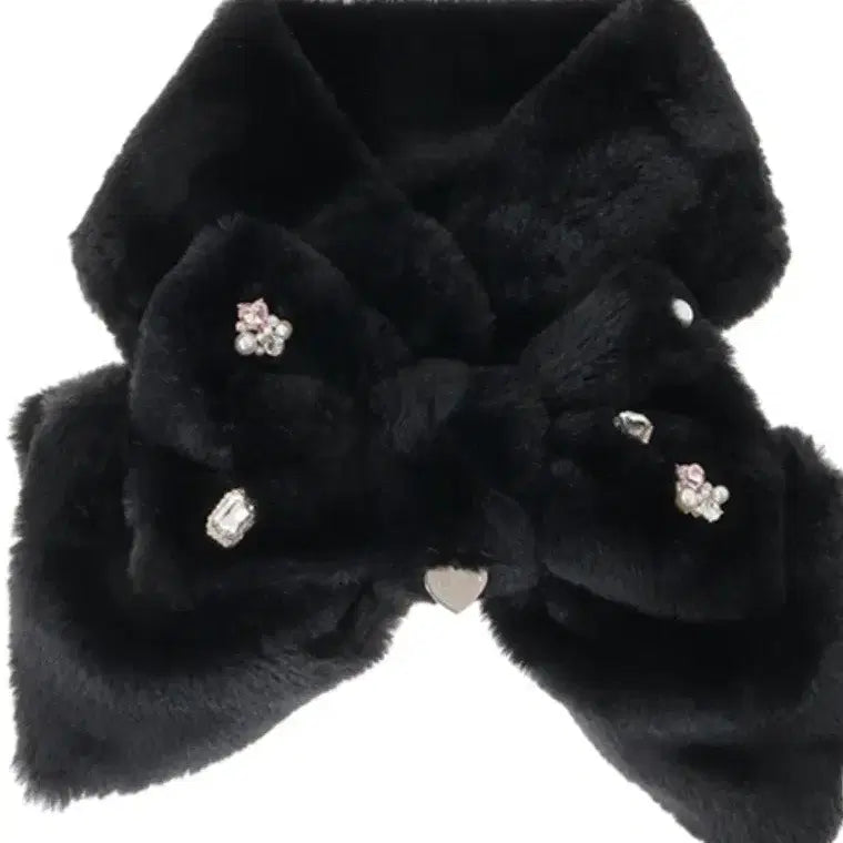 [BUNJANG] Liz Lisa Black Fur Muffler / 리즈리사 모피 머플러 블랙 양도 양산형 지뢰계 마즈 시허니 피움