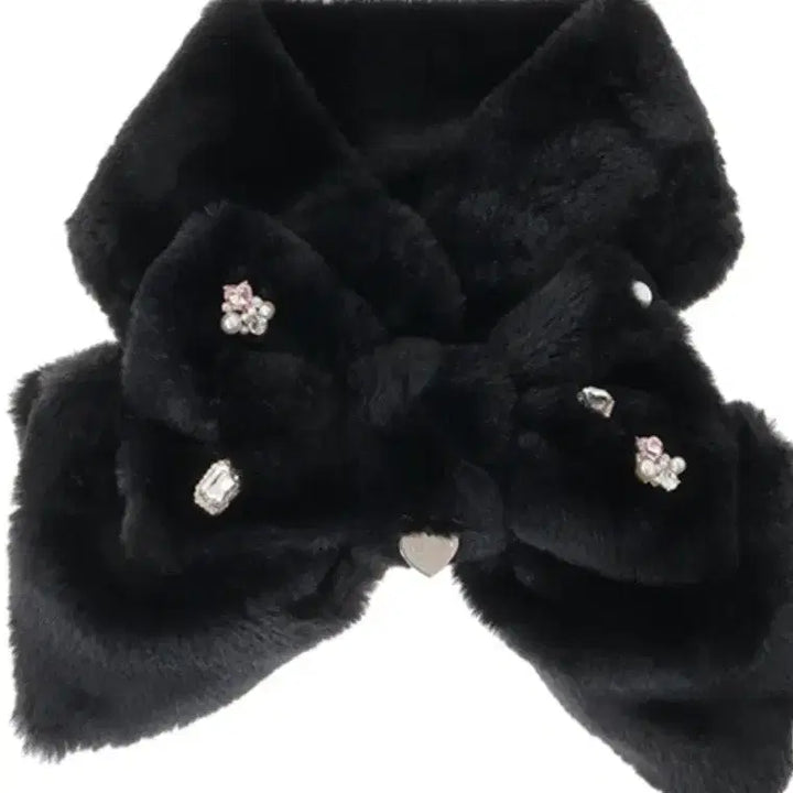 [BUNJANG] Liz Lisa Black Fur Muffler / 리즈리사 모피 머플러 블랙 양도 양산형 지뢰계 마즈 시허니 피움