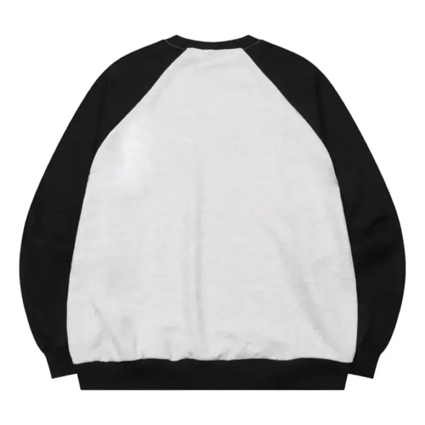[BUNJANG] Musent Sierra Leopard Heart Raglan Long Sleeve Sweatshirt / 무센트 시에라 호피 하트 나그랑 배색 롱슬리브 맨투맨