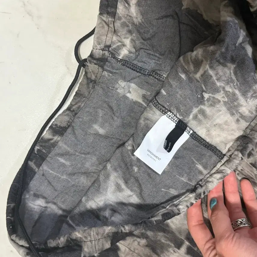 [BUNJANG] Black and White Tie-Dye Training Pants / 블랙/화이트 타이 다이 트레이닝 팬츠