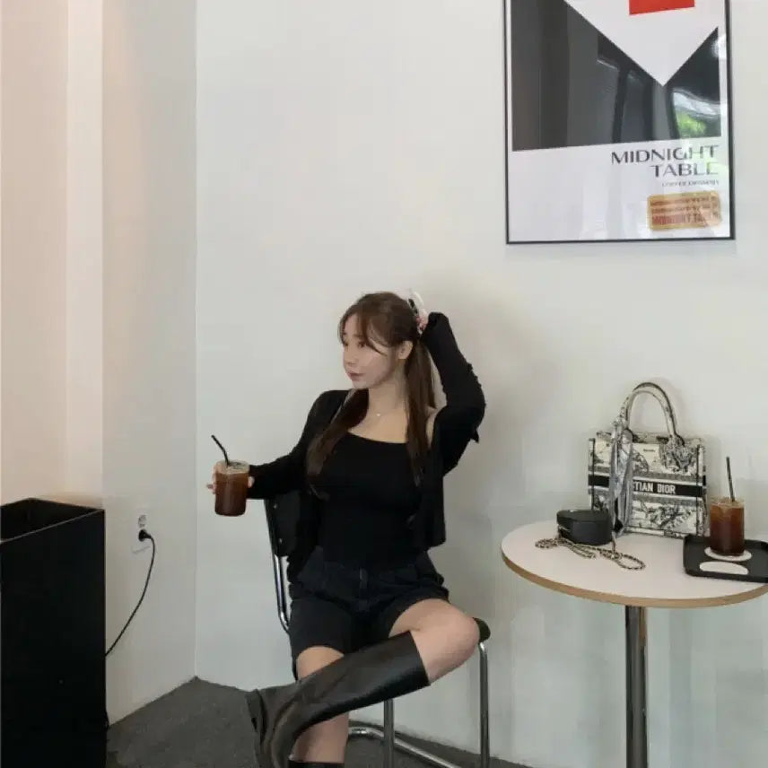 [BUNJANG] Flatper Mochi6 Multi Rolling Tank Top and Cardigan Set / 플랫퍼 MADE 모찌6 멀티 굴림 나시 + 양면 단추 가디건 세트
