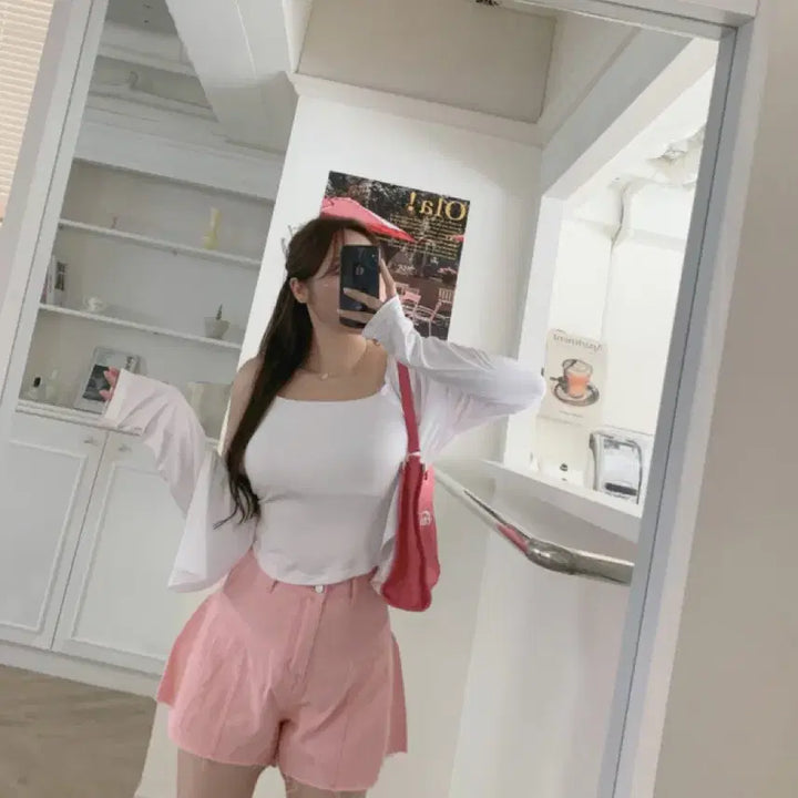 [BUNJANG] Flatper Mochi6 Multi Rolling Tank Top and Cardigan Set / 플랫퍼 MADE 모찌6 멀티 굴림 나시 + 양면 단추 가디건 세트