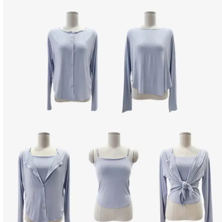 [BUNJANG] Flatper Mochi6 Multi Rolling Tank Top and Cardigan Set / 플랫퍼 MADE 모찌6 멀티 굴림 나시 + 양면 단추 가디건 세트