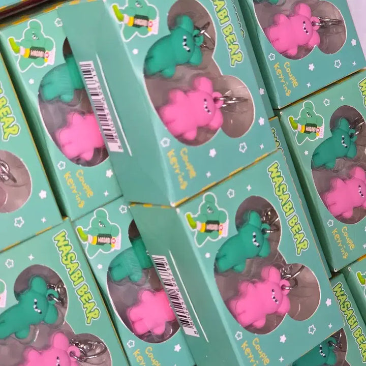 [BUNJANG] Wasabibear Couple Keyring (Wasabi &amp; Pingsabi) / 와사비베어 커플 키링(와사비&amp;핑사비)