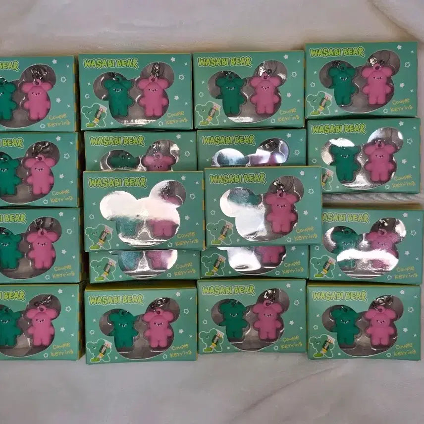 [BUNJANG] Wasabibear Couple Keyring (Wasabi &amp; Pingsabi) / 와사비베어 커플 키링(와사비&amp;핑사비)