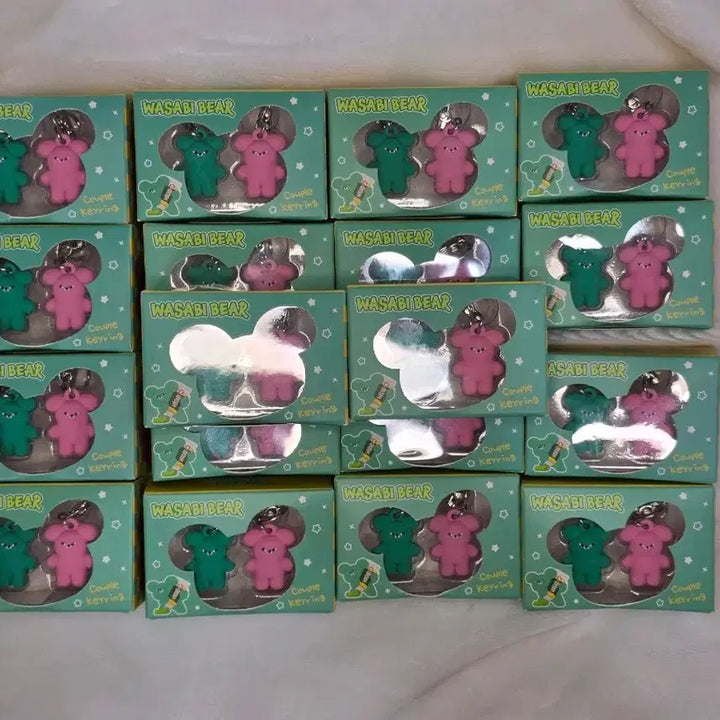 [BUNJANG] Wasabibear Couple Keyring (Wasabi &amp; Pingsabi) / 와사비베어 커플 키링(와사비&amp;핑사비)