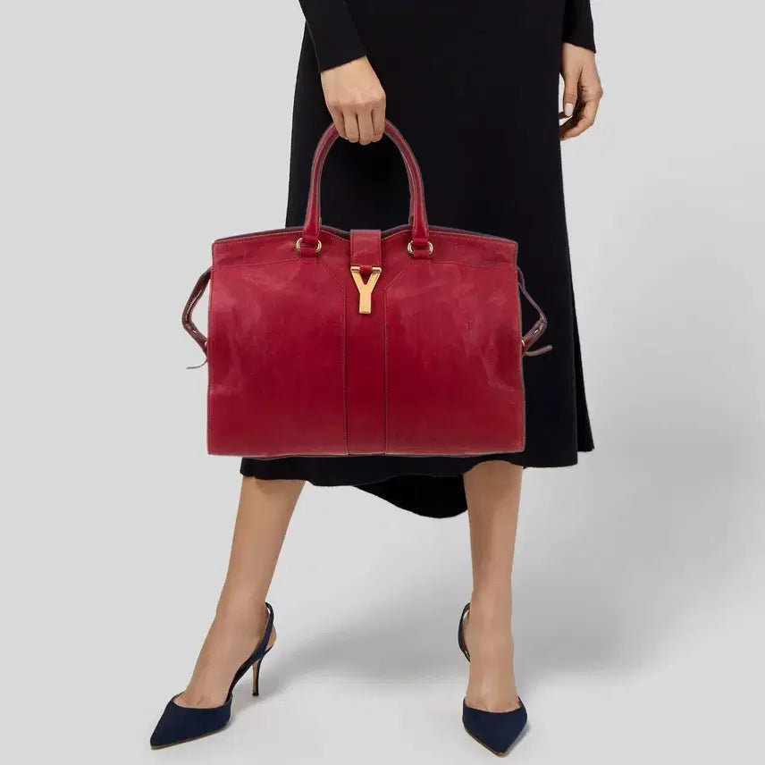 [BUNJANG] Saint Laurent YSL Cabas Chyc Tote Boston Bag / 입생로랑 YSL Y라인 카바시크 토트백 보스턴백 가방-380