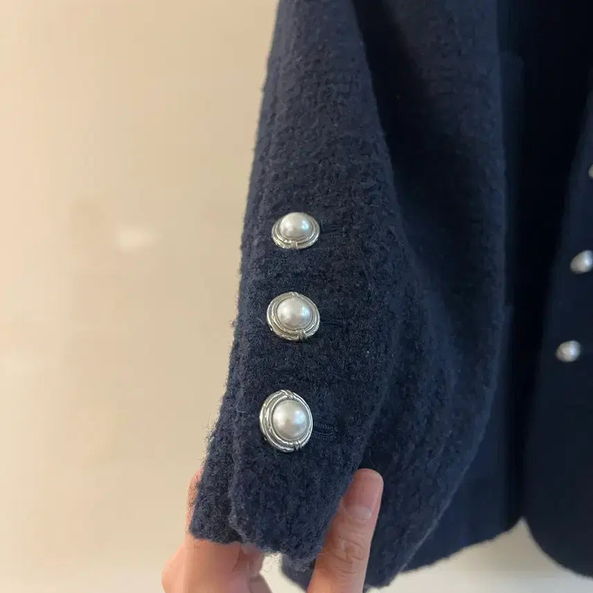 [BUNJANG] Elborn Tweed Jacket Navy 34 Size / 엘보른 트위드 자켓 34사이즈 네이비