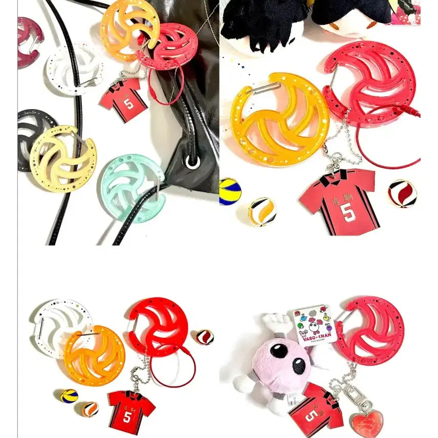 [BUNJANG] Oatmeal Nekoma Volleyball Carabiner / 새상품) 오트밀님 통판 하이큐 배구공 카라비너 네코마 레드