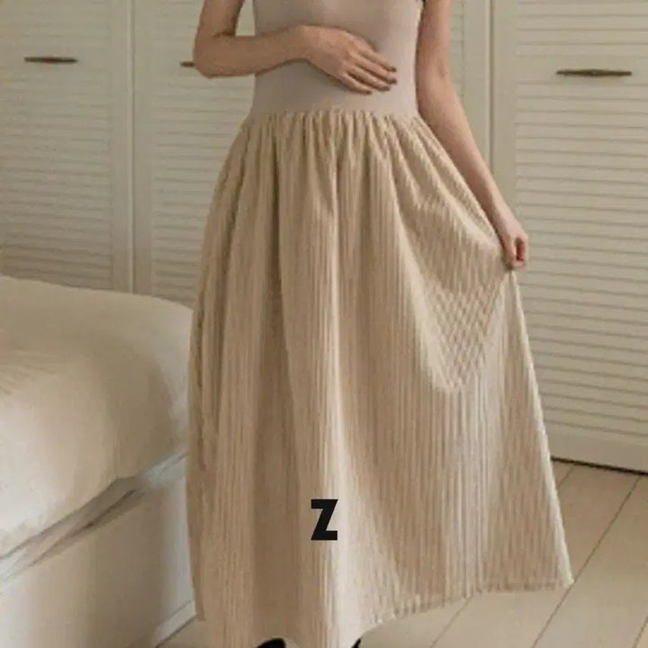 [BUNJANG] Soim Corduroy Layered Tank Dress / 소임 임부복 골덴레이어드나시 원피스