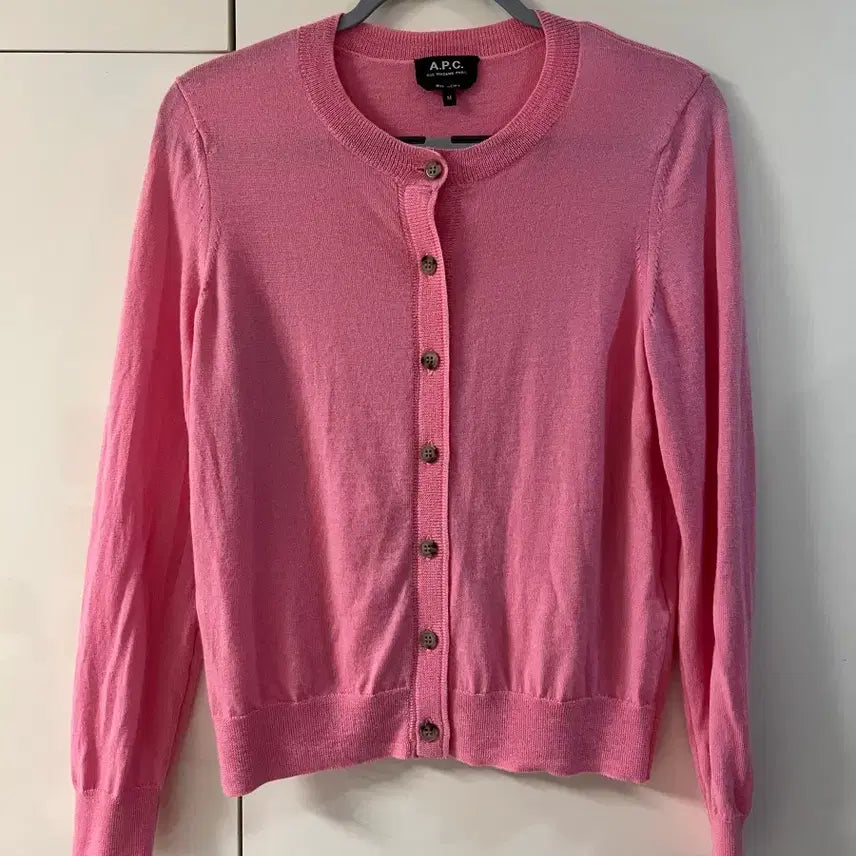 [BUNJANG] A.P.C. Pink Cardigan (M) / A.P.C. 핑크 가디건 M사이즈