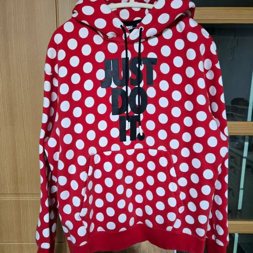 [BUNJANG] Nike JDI Dot Fleece Hoodie L / 나이키 JDI 도트 땡땡이 기모 후드티 L