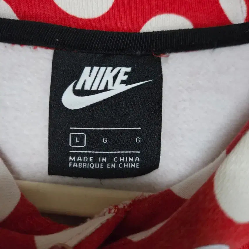 [BUNJANG] Nike JDI Polka Dot Fleece Hoodie L / 나이키 JDI 도트 땡땡이 기모 후드티 L