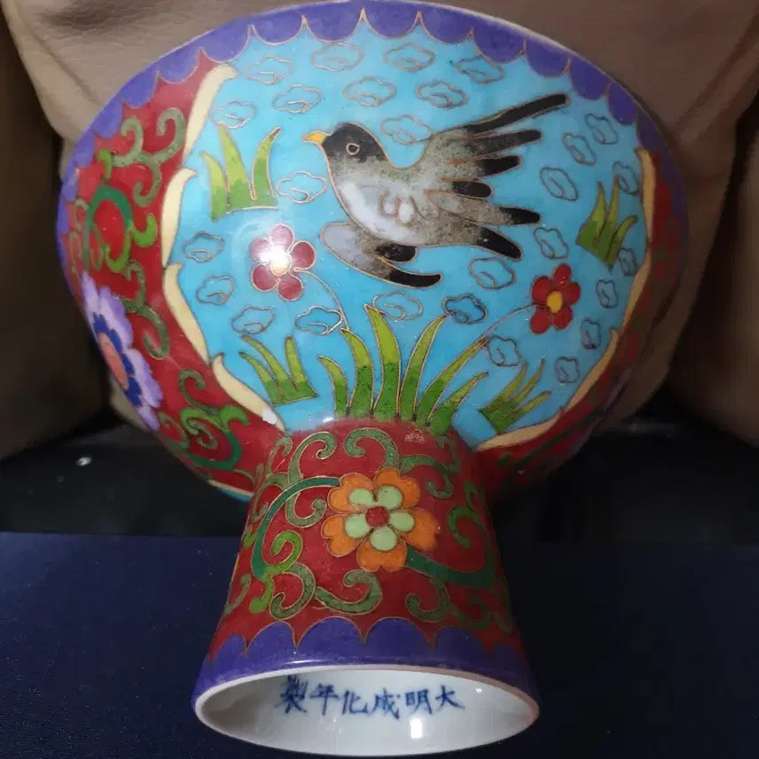 [BUNJANG] Ming Dynasty Chenghua Period Gilt Cloisonne Bowl / 명.성화제기물/투채묘금.겹사법랑.