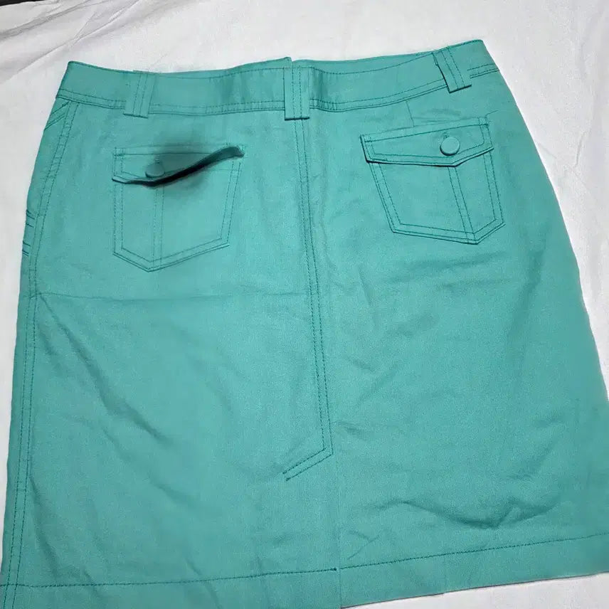 [BUNJANG] Knit Club Turquoise Cargo Pocket Mini Skirt / knit club 터쿼이즈 카고 포켓 미니스커트