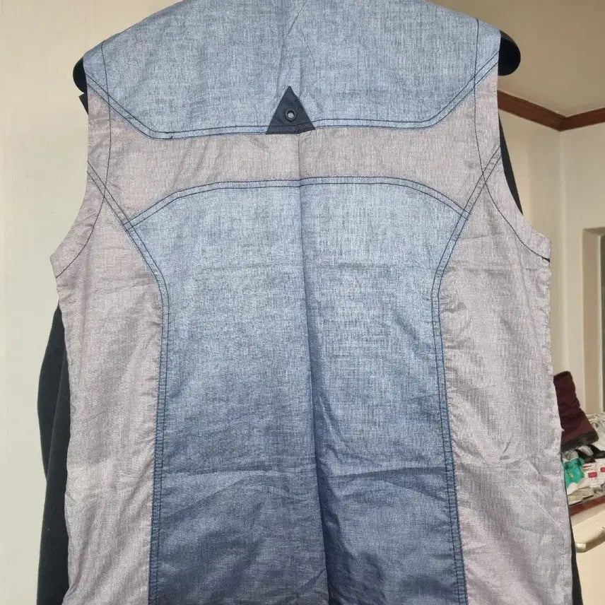 [BUNJANG] Kolon Sport Blue Gray Windbreaker Vest / 코오롱 스포츠 블루 그레이 바람막이 베스트