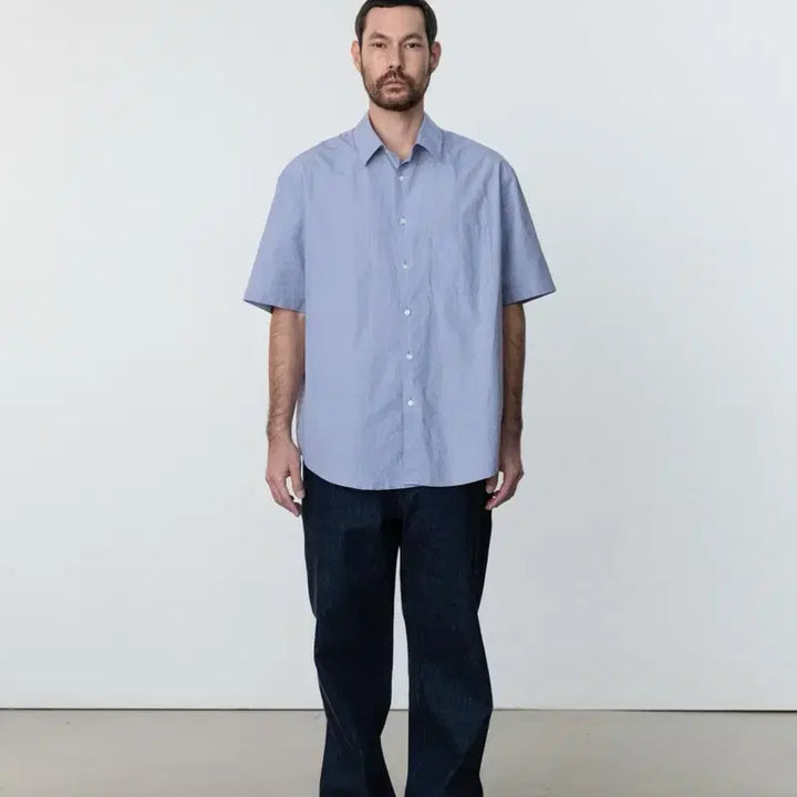 [BUNJANG] Pottery Sky Blue Short Sleeve Shirt / 포터리 반팔 셔츠 삭스 : 2