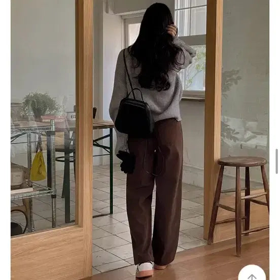 [BUNJANG] Brown Corduroy Wide Pants / 브라운 코듀로이 와이드 팬츠