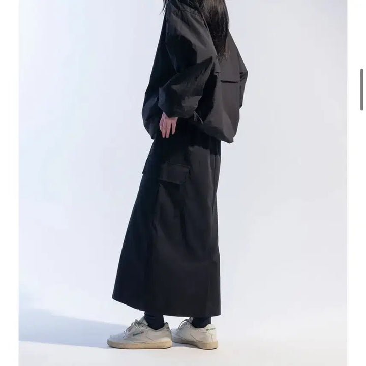 [BUNJANG] Moaa Peach Long Skirt / 모아 더블카고 피치 롱 스커트