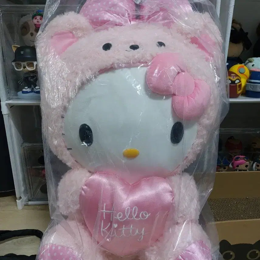 [BUNJANG] Hello Kitty Pink Ribbon Plush Doll / 헬로키티 분홍색 리본 인형 대형 봉제인형