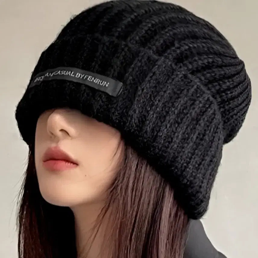 [BUNJANG] On The Value Long Beanie Hat Black / 온더밸류롱비니모자남자&여자니트루즈핏겨울:블랙