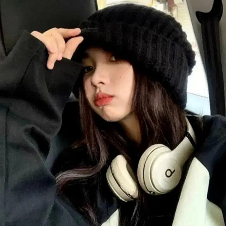 [BUNJANG] On The Value Long Beanie Hat Black / 온더밸류롱비니모자남자&여자니트루즈핏겨울:블랙